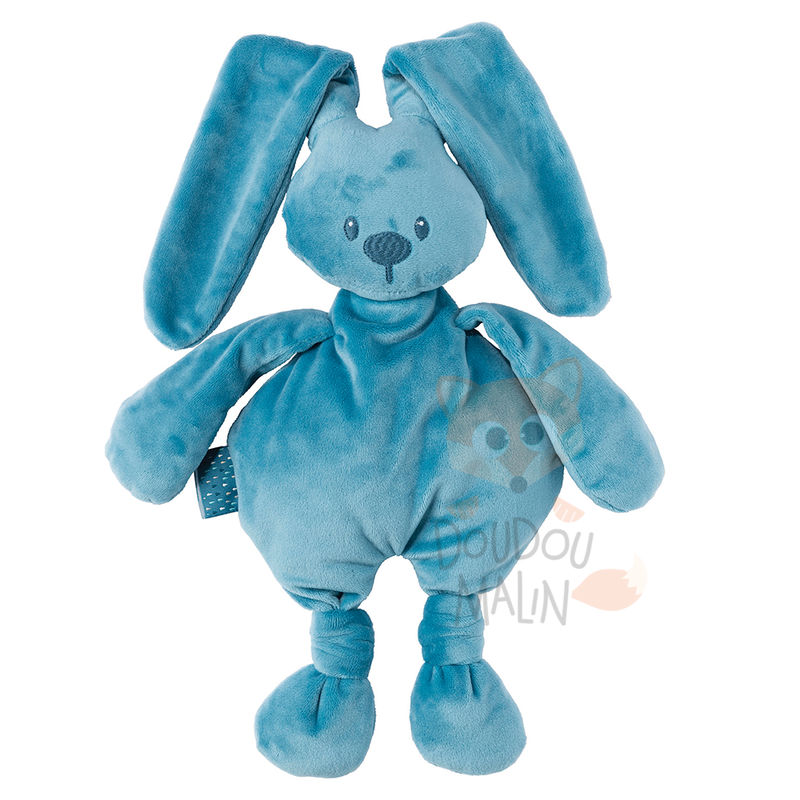  lapidou peluche lapin bleu pétrole 30 cm 